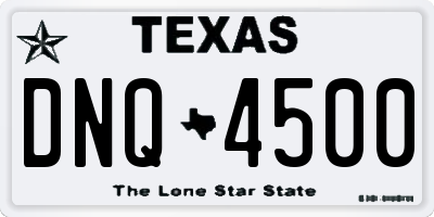 TX license plate DNQ4500
