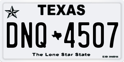 TX license plate DNQ4507