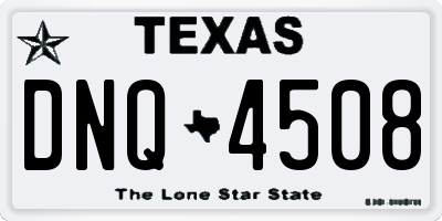 TX license plate DNQ4508