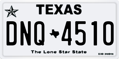 TX license plate DNQ4510