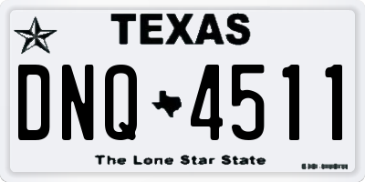 TX license plate DNQ4511
