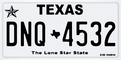 TX license plate DNQ4532