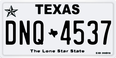 TX license plate DNQ4537