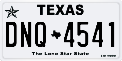 TX license plate DNQ4541