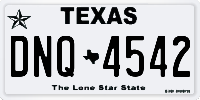 TX license plate DNQ4542