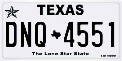TX license plate DNQ4551