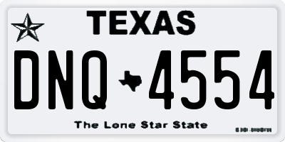 TX license plate DNQ4554