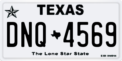 TX license plate DNQ4569