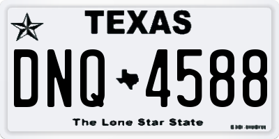 TX license plate DNQ4588