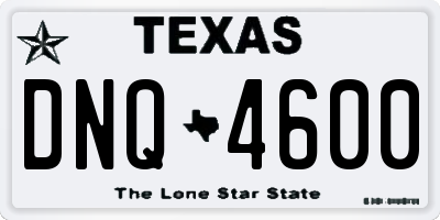 TX license plate DNQ4600