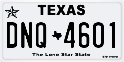 TX license plate DNQ4601