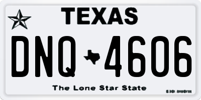 TX license plate DNQ4606