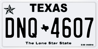 TX license plate DNQ4607