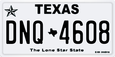 TX license plate DNQ4608