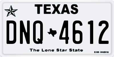 TX license plate DNQ4612
