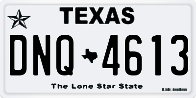 TX license plate DNQ4613