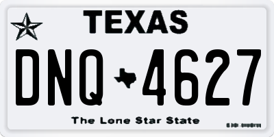 TX license plate DNQ4627