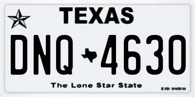 TX license plate DNQ4630