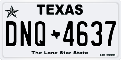 TX license plate DNQ4637