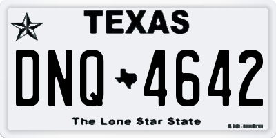 TX license plate DNQ4642