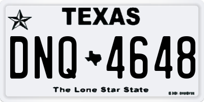 TX license plate DNQ4648