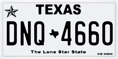 TX license plate DNQ4660