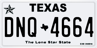 TX license plate DNQ4664