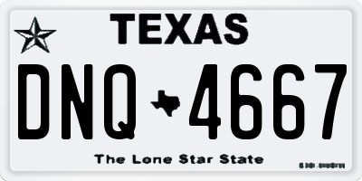 TX license plate DNQ4667