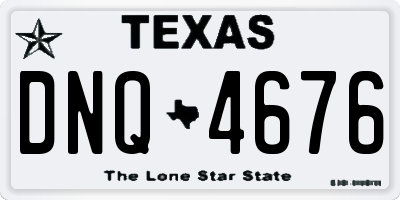 TX license plate DNQ4676