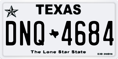 TX license plate DNQ4684