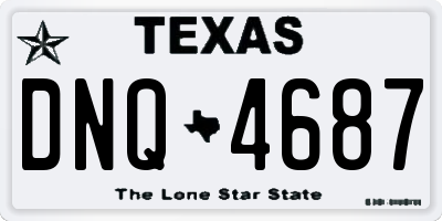 TX license plate DNQ4687