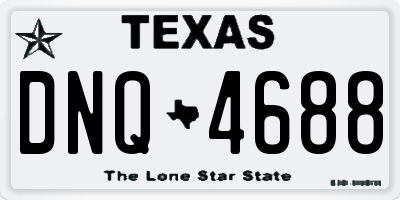 TX license plate DNQ4688