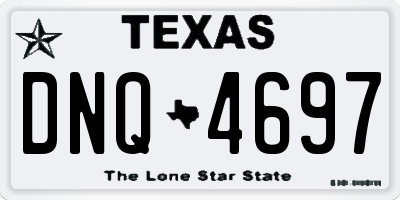 TX license plate DNQ4697