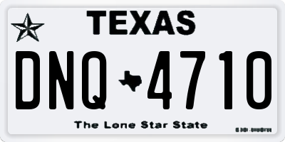 TX license plate DNQ4710