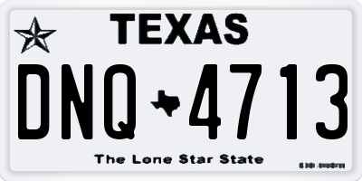 TX license plate DNQ4713