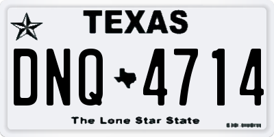 TX license plate DNQ4714
