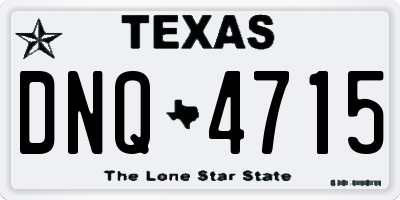 TX license plate DNQ4715
