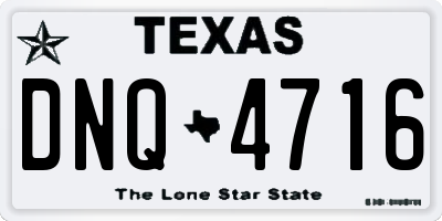 TX license plate DNQ4716