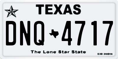 TX license plate DNQ4717
