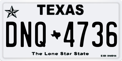 TX license plate DNQ4736