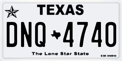 TX license plate DNQ4740