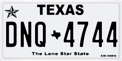TX license plate DNQ4744