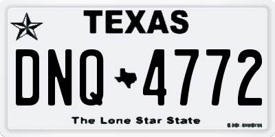 TX license plate DNQ4772