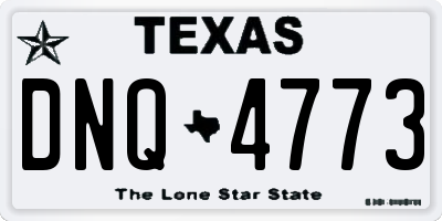 TX license plate DNQ4773
