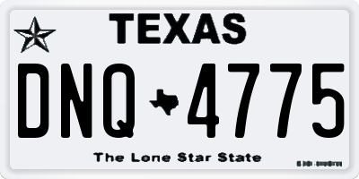 TX license plate DNQ4775
