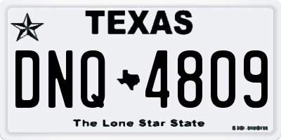 TX license plate DNQ4809