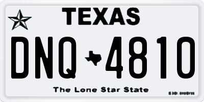 TX license plate DNQ4810