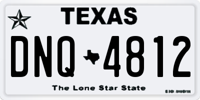 TX license plate DNQ4812