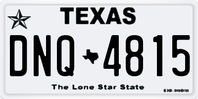 TX license plate DNQ4815