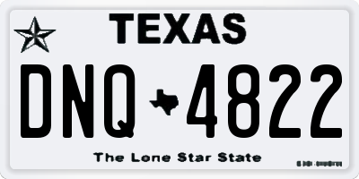 TX license plate DNQ4822